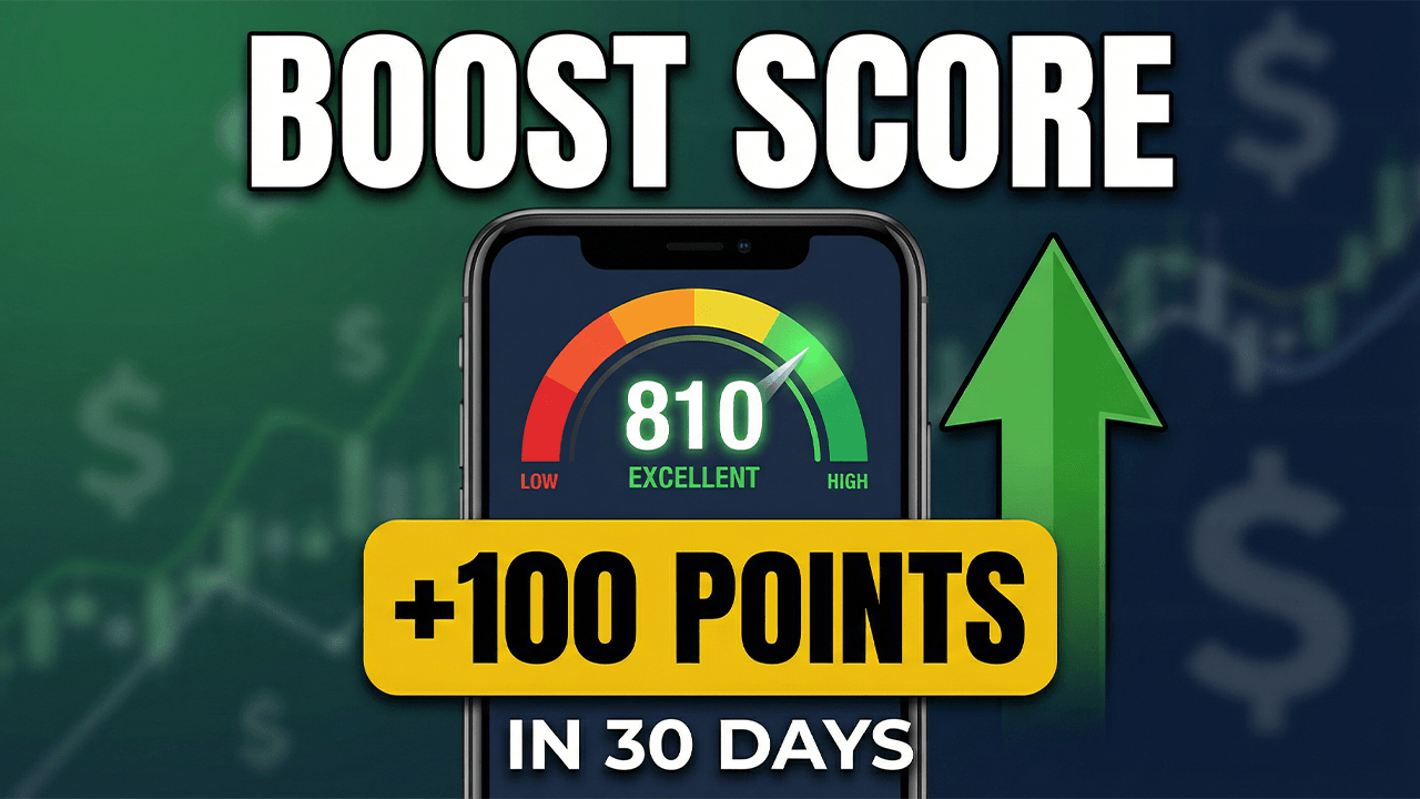 How to increase credit score fast guide 2026 thumbnail showing 750 score boost
